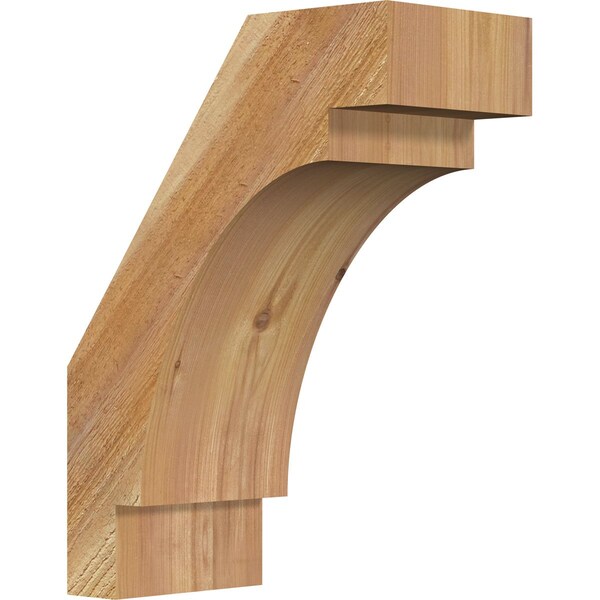Ekena Millwork 6"W x 12"D x 16"H Merced Rough Sawn Knee Brace, Western Red Cedar BRC06X12X16MRC00RWR - main